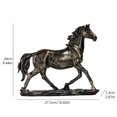 thumbnail image 4 of House of Avana Handcrafted Resin Running Horse Statue in Copper, 4 of 4