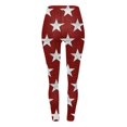 thumbnail image 5 of Gibobby Leggings yoga mujer Mujeres Casual Cuatro de julio Día de la Independencia Impreso Deportes Leggings Pantalones largos(Blanco,CH), 5 of 5