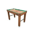 thumbnail image 4 of KICK Hexad 48″ 6-in-1 Multi Game Table (Brown) - Combo Game Table Set - Billiards, Foosball, Glide Hockey, Table Tennis, Mini-Shuffleboard, and Mini-Bowling for Home, Game Room, Friends and Family!, 4 of 12