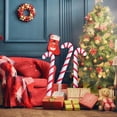 thumbnail image 5 of Fiudx Bastón Navideño Inflable, Diseño Clásico de Bastón de Caramelo Rojo y Blanco, Material de Pvc Duradero, Divertido Juguete Interactivo, Decoración para Fiestas Navideñas, Ideal para Celebracione, 5 of 5