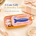 thumbnail image 5 of Sardines Travel Jewelry Case Mini Jewelry Storage Box Portable Sardine Can Jewelry Box for Rings Earrings(Blue), 5 of 7