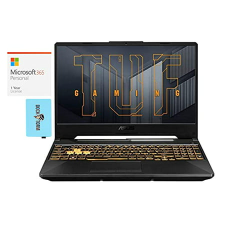 ASUS TUF Gaming F15 Gaming & Entertainment Laptop (Intel i7-11800H 8-Core, 32GB RAM, 2x1TB PCIe SSD RAID 0 (2TB), RTX 3060 Max-P, Win 10 Pro) with MS 365 Personal, Hub