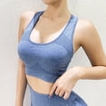 thumbnail image 4 of iHPH7 High Impact Sports Bras for Women High Support Padded Sports Bra Workout Bras for Women Racerback Bra for Yoga Blue L, 4 of 5