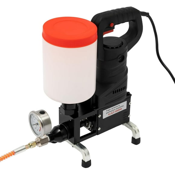 110V 1100W Electric Grouting Machine, 10000PSI High Pressure Grout Gun Grouting Injection Pump Grout Mortar Plugging Machine Leak Stoppage Machine for Concrete Cracks Waterproofing Repair