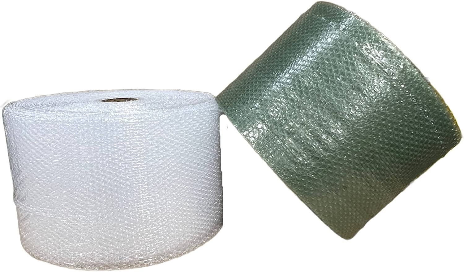 3/16" x 400' x 12" Clear & Recycled Small Bubble Cushioning Padding Roll 400FT
