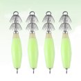 thumbnail image 3 of 4 señuelos de pesca luminosos que brillan en la oscuridad, cebos, anzuelos de calamar, anzuelos de pesca verde claro, anzuelo, cebo, anzuelo verde, 3 of 7