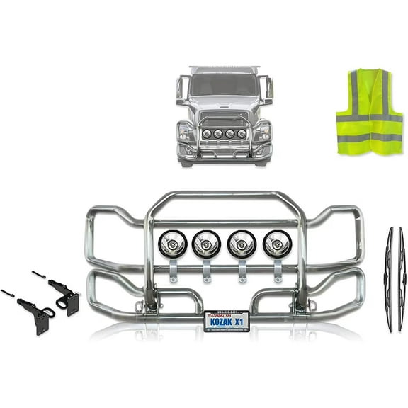 Compatible with Volvo VNL 2004-2017 Front Grille Deer Moose Bumper Guard - Chrome Aftermarket)