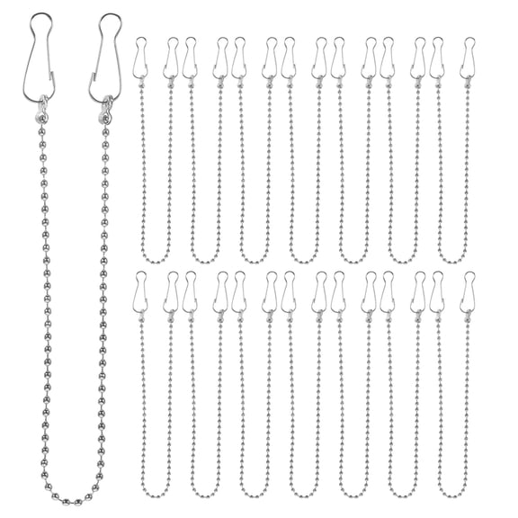 NIAIZEK 24-Pack Plated Hanging Chains with Hooks for Bird Feeders, Plant Baskets, and Holiday Decorations