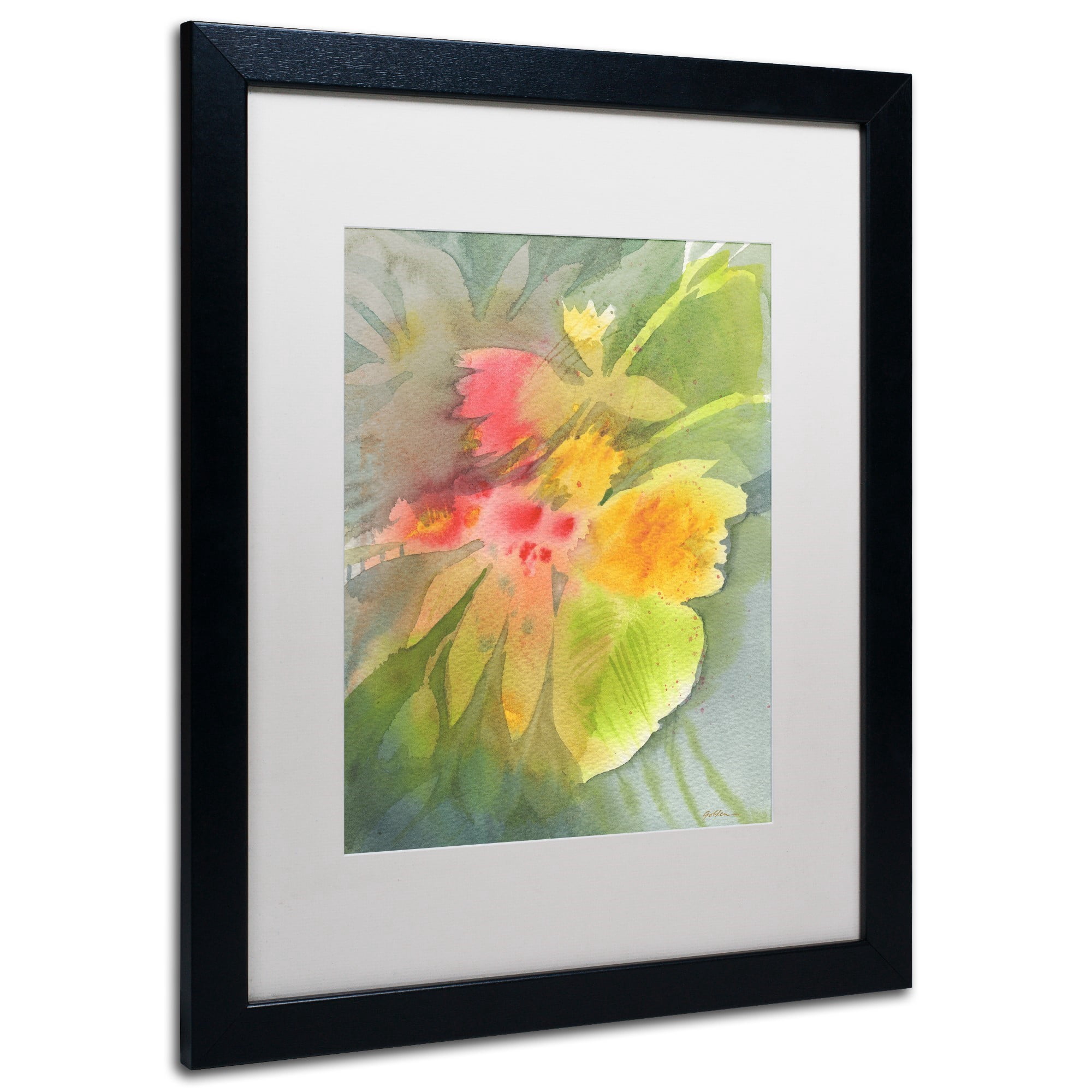 Trademark Fine Art 'Through Darkness Brightly' Canvas Art by Sheila Golden, White Matte, Black Frame