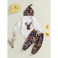 thumbnail image 5 of BemeyourBBs Newborn Baby Hunting Clothes Baby Boy Girl Camo Outfits Camouflage Clothing Deer Long Sleeve Romper Jungle Camo Pants Set Hat 3 Piece Spring Fall Winter Outfit, 5 of 9