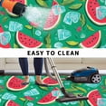 thumbnail image 5 of Summer Watermelon Outdoor Rug for Patio/Deck/Porch, Non-Slip Large Area Rug 4 x 6 Ft, Green Tropical Ice Cubes Cartoon Indoor Outdoor Rugs Washable Area Rugs, Reversible Camping Rug Carpet Runner, 5 of 8