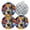 Black2558, variant on 4 PCS Pot Holders for Kitchen,Potholders Sets with Hook for Oven,Cooking,Baking,Elegant Graceful Poppies Artwork