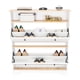 thumbnail image 3 of Zapatero Merlín Café Claro y Blanco Virtual Muebles, 3 of 7