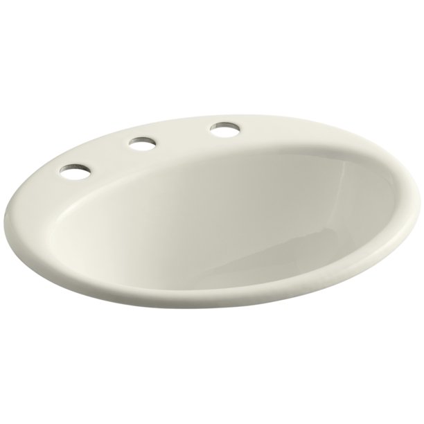 Kohler K 2905 8 Farmington 19 1 4 Circular Cast Iron Drop In Bathroom Sink Walmart Com Walmart Com