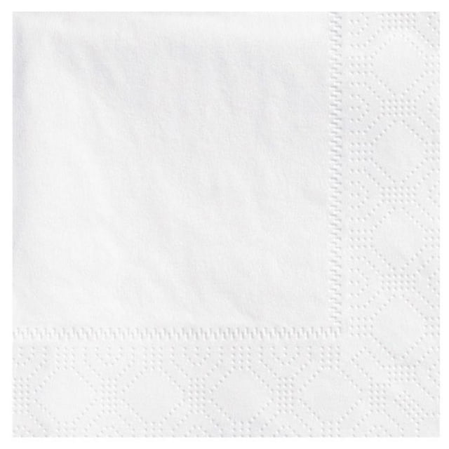 Serviette de Cocktail à Boisson Blanche de 10 x 10 Po - Étui de 3000