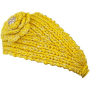 Sparkly Knit Winter Headband w/Jeweled Button One Size