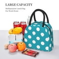 thumbnail image 5 of KLL Sky Blue And White Polka Dot for Insulated Lunch Bag- Leakproof Cooler Tote Bag Organizer for Women & Men - Reusable Lunch Box for Office Picnic Hiking Beach-One Size, 5 of 6