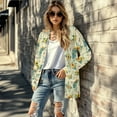 thumbnail image 5 of SCRAWLGOD Sunflower Womens Cardigan Jacket Sweater Light Weight Pattern Cardigan Women Long Sleeve Open Front Long Cardigans for Women Picnic Size M Elastic Women Clothes Trendy, 5 of 7