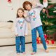 thumbnail image 2 of 2023 New Year's Clothes Cartoon Print Parent-child Christmas Matching Pajamas Set Soft Loose Sleepwear Xmas Family Look Outfits, 2 of 3