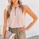 thumbnail image 5 of Camiseta Sin Mangas Para Mujer, Transpirable, Correa Trasera, Cuello Halter, Camiseta Sin Mangas, Poliéster Suave, Corte Suelto Para Viajes YLSHRF Albaricoque S, 5 of 6
