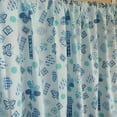 thumbnail image 2 of Cotton Curtain Floral Print 58 Inch Wide Quilting Pattern Floral Hearts and Butterfly Blue, 2 of 3