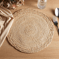 thumbnail image 3 of Ensemble de 6 Napperons Boho - Napperon Tissé Fait à la Main en Jacinthe d'Eau, Napperon Rond pour Table à Manger Cuisine 13 Pouces, 3 of 5
