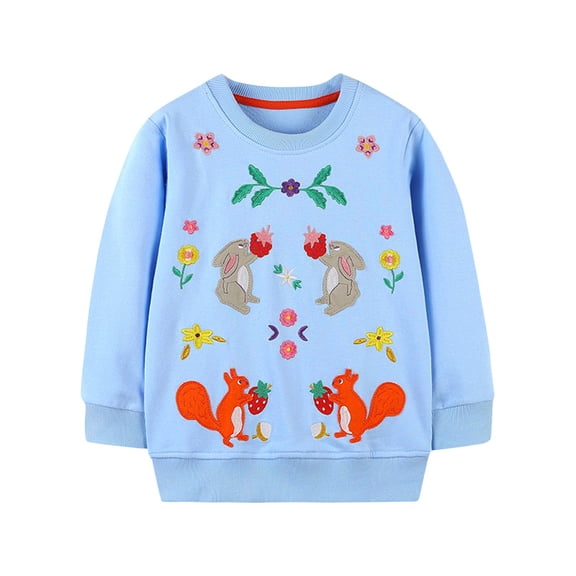 Tranfacy Kids Boys and Girls Fall Hoodless Sweatshirts Print 3/4 Sleeve Round Neck Long Sleeve Base Layering Daily Tops