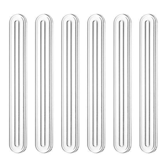 Uxcell Wall Protector from Furniture, Clear Furniture Bumpers Silicone Rubber Wall Bumper Guards Cabinet Door Bumper Adhesive Wall Protector Bumpers, 5.51''L x 0.7''W x 0.2''T, 6 Pcs