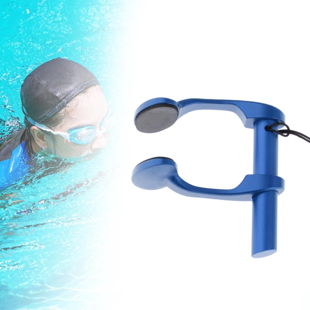 Pinzas para la nariz para nadar shamjiam Protector de nariz con cordón para deportes acuáticos Azul