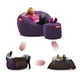 thumbnail image 2 of Puff Cama Matrimonial 2 en 1 con Taburete Baggy Morado 140 x 180 cm Baggy Puff Baggy 2 Bed Matrimonial con Taburete Purple 140 x 180 cm, 2 of 3