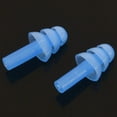 thumbnail image 6 of 3 Pair Swimming Dive Flexible Silicone Ear Plugs Earplug Blue, 6 of 8