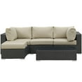 thumbnail image 2 of Modway Sojourn 5 Piece Outdoor Patio Sunbrella® Sectional Set in Canvas Antique Beige, 2 of 6