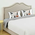 thumbnail image 3 of Yayeee Pillowcase Standard Size Set of 2 Satin Wrinkle Resistant Pillow Case, Cartoon Halloween Ghosts, 3 of 7