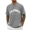 thumbnail image 2 of California Los Angeles Graphic Tees for Men 2026 Summer Casual Short Raglan Sleeve Crewneck T Shirts West Coast Streetwear, 2 of 5