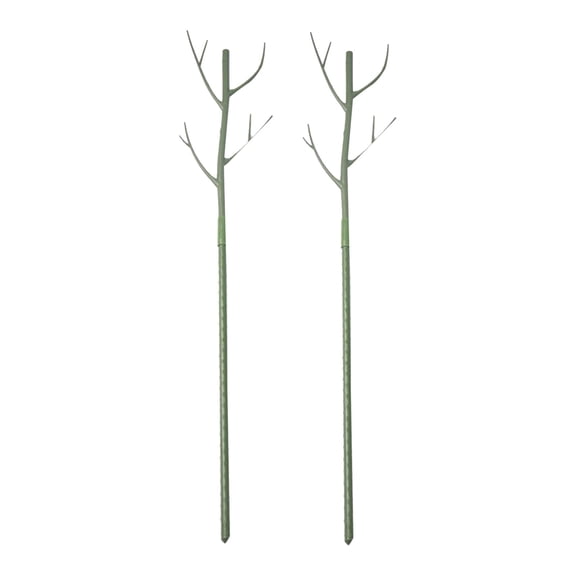 Plant Support Stakes Stackable Monstera Garden Stick Pole Set of 2 Green, Garden Plant Supports Stackable Design Weatherproof Plastic Steady Support for Heavy Plants Quick Assembly Indoor Outdoor Use
