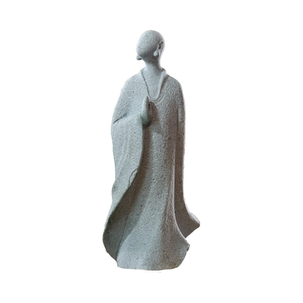 Estatua abstracta de Buda para pecera de resina, artesanía Feng Shui, minijardín, jardín de hadas De pie