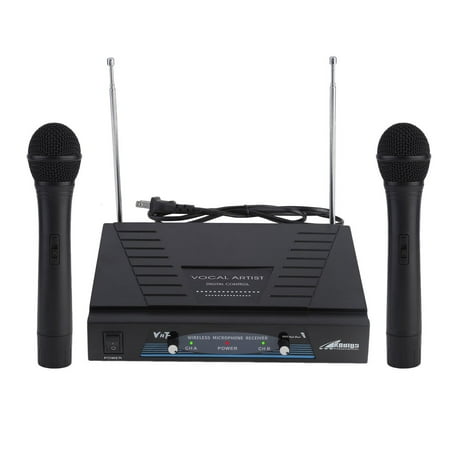 RADIGS Wireless Dual HandHeld Microphone Mic System For Conference Karaoke