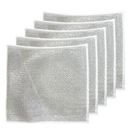 

COOLL Kitchen Steel Wool Rag Kitchen Utensil Cleaning Cloth 3/5/10/15pcs Steel Wool Rag Double-sided Quick Drying Hollow Lint
