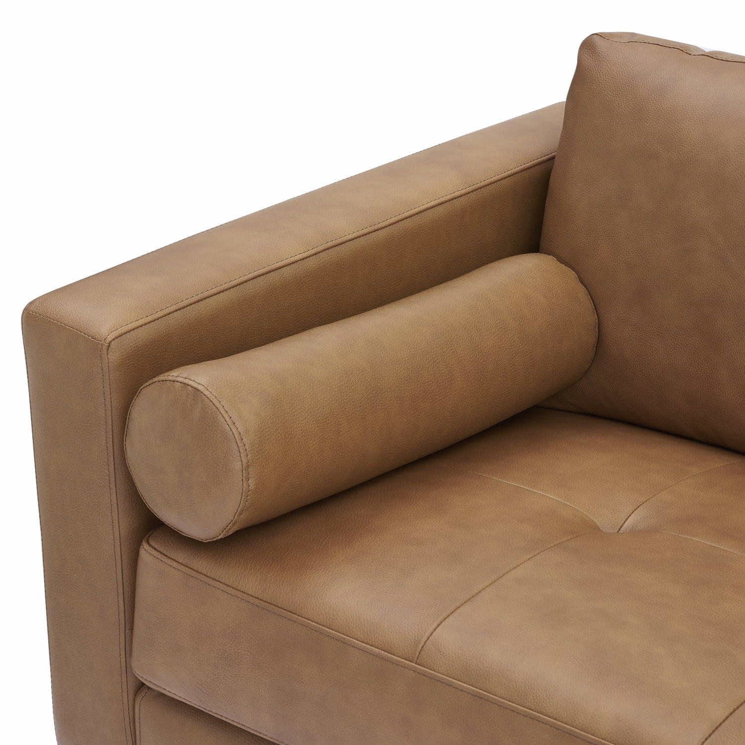 Modern Leather Loveseat in Black, Loveseat Sofa Couch for Bedroom, Living Room Furniture, Space-Saving 2 Seater Couch for Living Room, Bedroom, Apartment, Small spaces, Tan