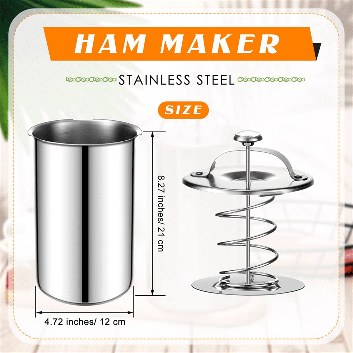 2 Piece Meat Press Maker Stainless Steel Ham Press Maker with Thermometer  Sandwich Meat Press Bacon Ham Maker - Walmart.ca