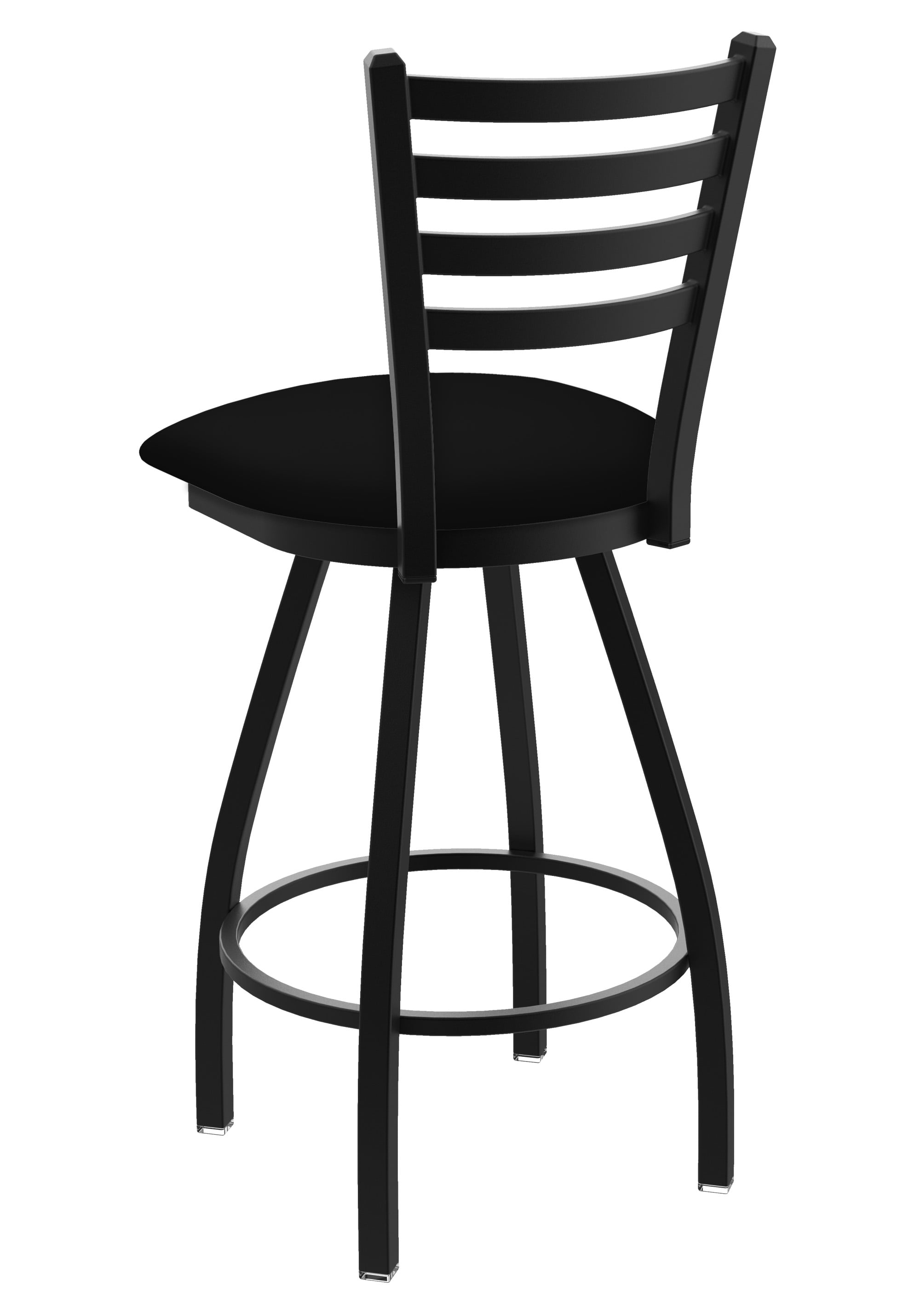 Holland Bar Stool 410 Jackie 25"" Counter Stool with Black Wrinkle Finish, Black Vinyl Seat, and 360 swivel