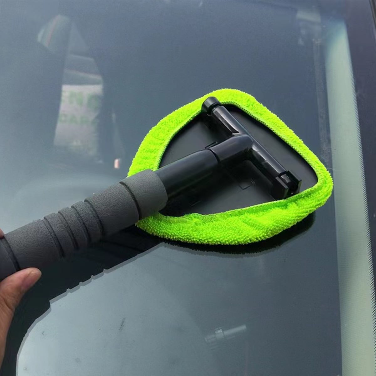 Windshield Cleaner, Car Inside Window Cleaning Tool Microfiber Wand with  Handle Easy Defogger– Set of Windshield Cleaner, Windshield Cleaning Tool 