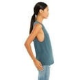thumbnail image 3 of Bella Canvas Womens Flowy Scoop Blended Muscle Tank, M, Heather Deep Teal, 3 of 3