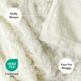 thumbnail image 5 of PetAmi Waterproof Dog Blanket for Small Medium Dogs, Calming Fleece Cat Blanket, Couch Protector Washable Sherpa Faux Fur Pet Throw for Puppy, Soft Reversible 29x40 Cream Beige, 5 of 9