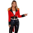 thumbnail image 3 of Sxiwei Women's Steampunk Gothic Jacket Vintage Victorian Halloween Tailcoat Deep V Neck Outerwear Red XL, 3 of 7