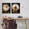 thumbnail image 2 of Stupell Sepia Chrysanthemum Flower Blooms Botanical & Floral Photography Gallery Wrapped Canvas Print Wall Art, Set of 2, 2 of 7