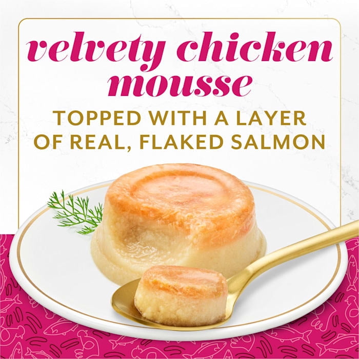 (8 pack) Fancy Feast Layered Delights Chicken Mousse with Flaked Salmon
