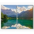 thumbnail image 3 of PixonSign Canvas Print Wall Art Set Sunlight Shines Over Mountain Nature Wilderness Photography Modern Art Contemporary Landscape Fun Multicolor Ultra for Living Room, Bedroom, Office - 16"x24"x2, 3 of 5