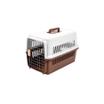 thumbnail image 1 of Jaula Transportadora Portátil Perro Gato Conejo Mascota café blanco, 1 of 5