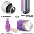 thumbnail image 3 of Hydration Nation Stainless Steel Water Bottle Double Wall Insulated - Amethyst 25oz, 3 of 7